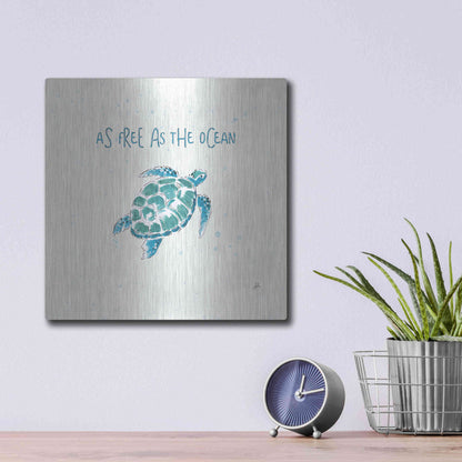 Luxe Metal Art 'Maritime III' by Daphne Brissonet, Metal Wall Art,12x12