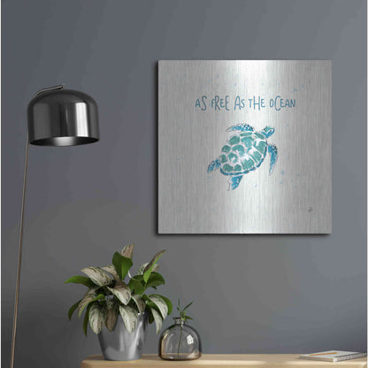 Luxe Metal Art 'Maritime III' by Daphne Brissonet, Metal Wall Art,24x24