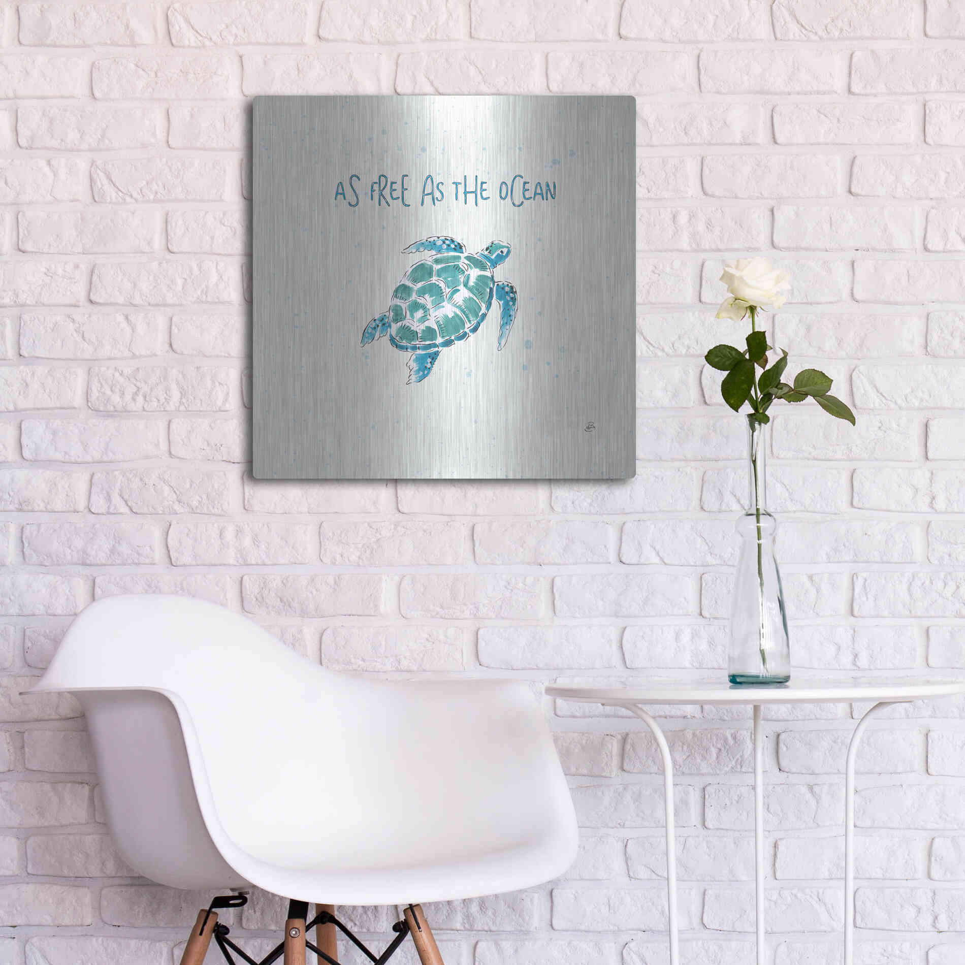 Luxe Metal Art 'Maritime III' by Daphne Brissonet, Metal Wall Art,24x24