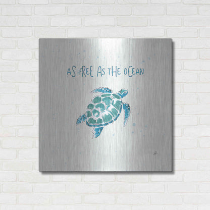 Luxe Metal Art 'Maritime III' by Daphne Brissonet, Metal Wall Art,36x36