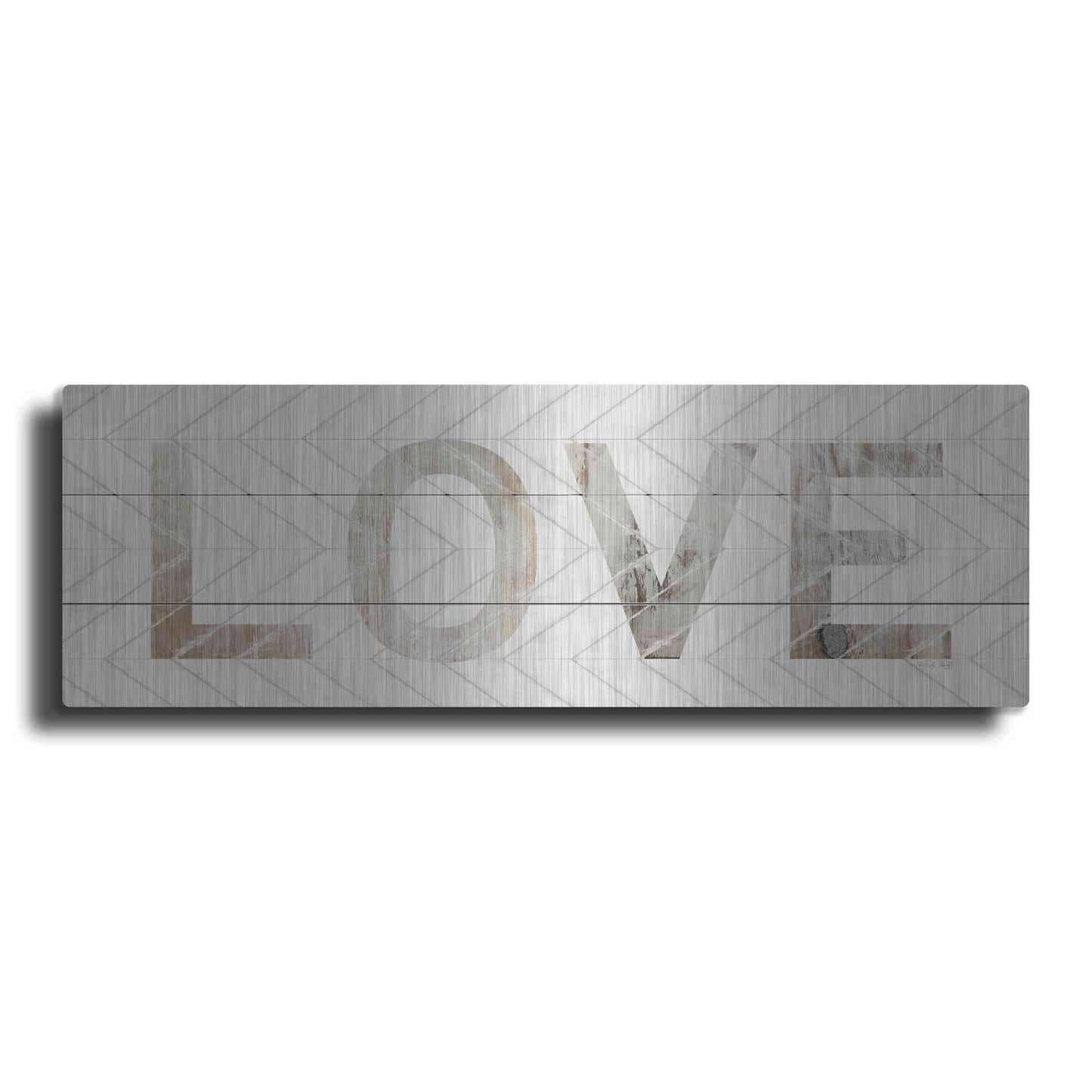 Luxe Metal Art 'Love Chevron' by Cindy Jacobs, Metal Wall Art