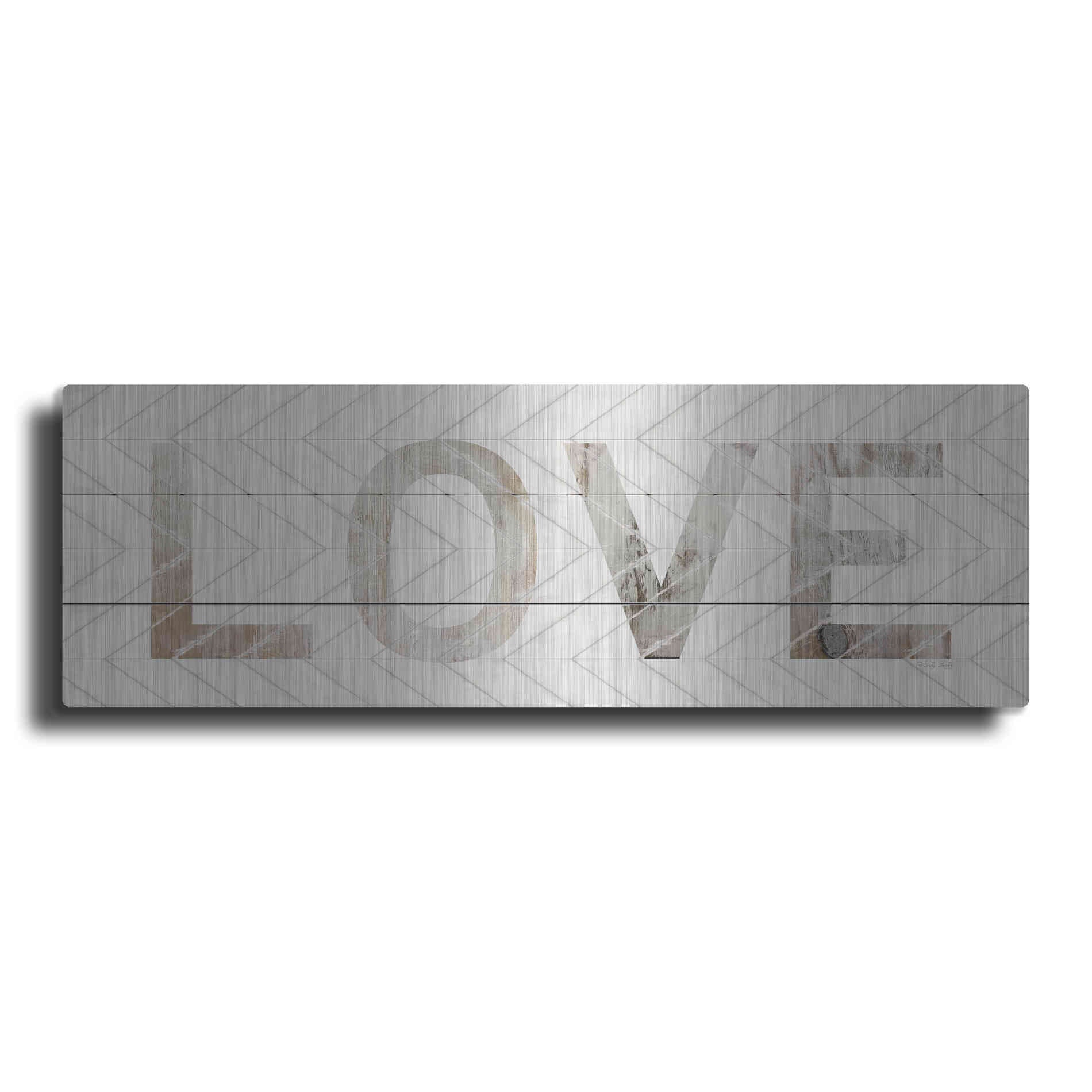 Luxe Metal Art 'Love Chevron' by Cindy Jacobs, Metal Wall Art