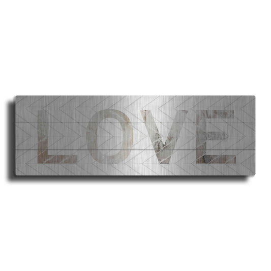Luxe Metal Art 'Love Chevron' by Cindy Jacobs, Metal Wall Art