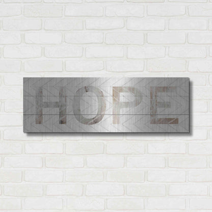 Luxe Metal Art 'Hope Chevron' by Cindy Jacobs, Metal Wall Art,36x12