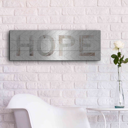 Luxe Metal Art 'Hope Chevron' by Cindy Jacobs, Metal Wall Art,36x12