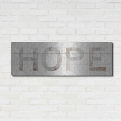 Luxe Metal Art 'Hope Chevron' by Cindy Jacobs, Metal Wall Art,48x16