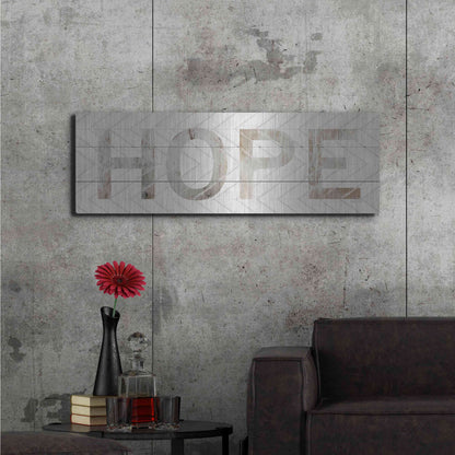 Luxe Metal Art 'Hope Chevron' by Cindy Jacobs, Metal Wall Art,48x16