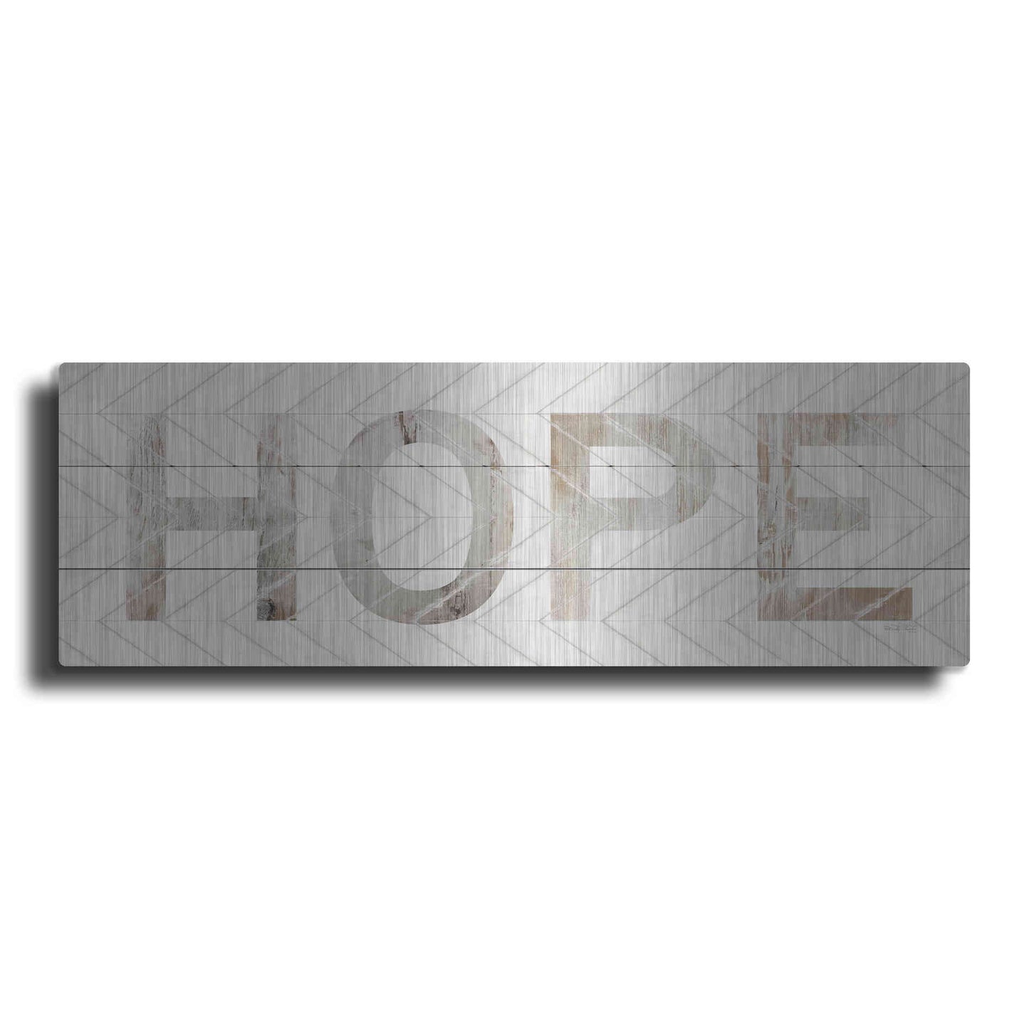 Luxe Metal Art 'Hope Chevron' by Cindy Jacobs, Metal Wall Art