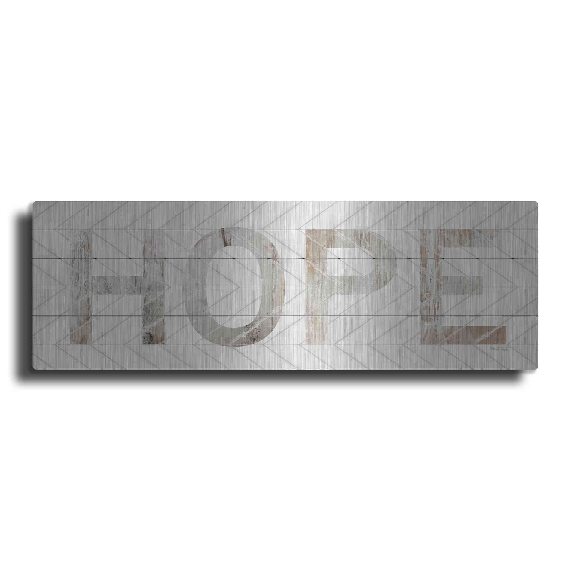 Luxe Metal Art 'Hope Chevron' by Cindy Jacobs, Metal Wall Art