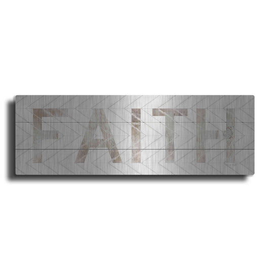 Luxe Metal Art 'Faith Chevron' by Cindy Jacobs, Metal Wall Art