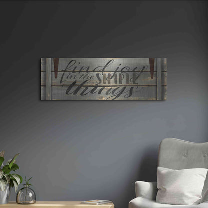 Luxe Metal Art 'Find Joy' by Cindy Jacobs, Metal Wall Art,36x12