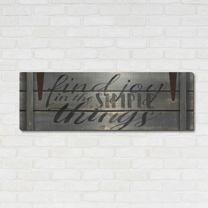 Luxe Metal Art 'Find Joy' by Cindy Jacobs, Metal Wall Art,48x16