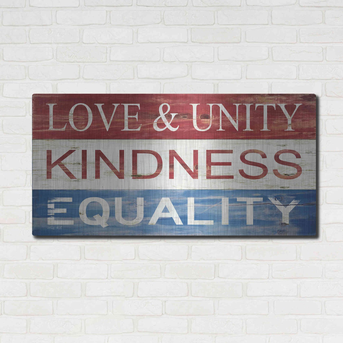 Luxe Metal Art 'Love & Unity' by Cindy Jacobs, Metal Wall Art,48x24