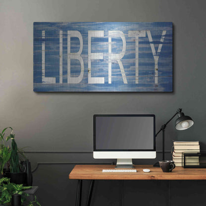 Luxe Metal Art 'Liberty' by Cindy Jacobs, Metal Wall Art,48x24