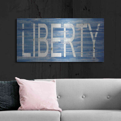 Luxe Metal Art 'Liberty' by Cindy Jacobs, Metal Wall Art,48x24