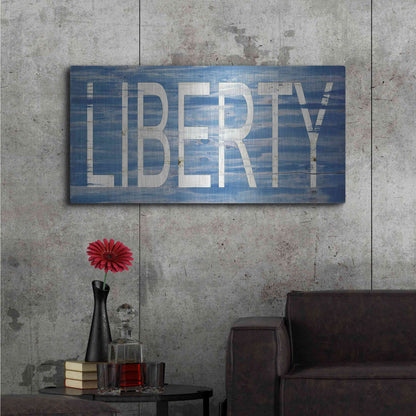 Luxe Metal Art 'Liberty' by Cindy Jacobs, Metal Wall Art,48x24