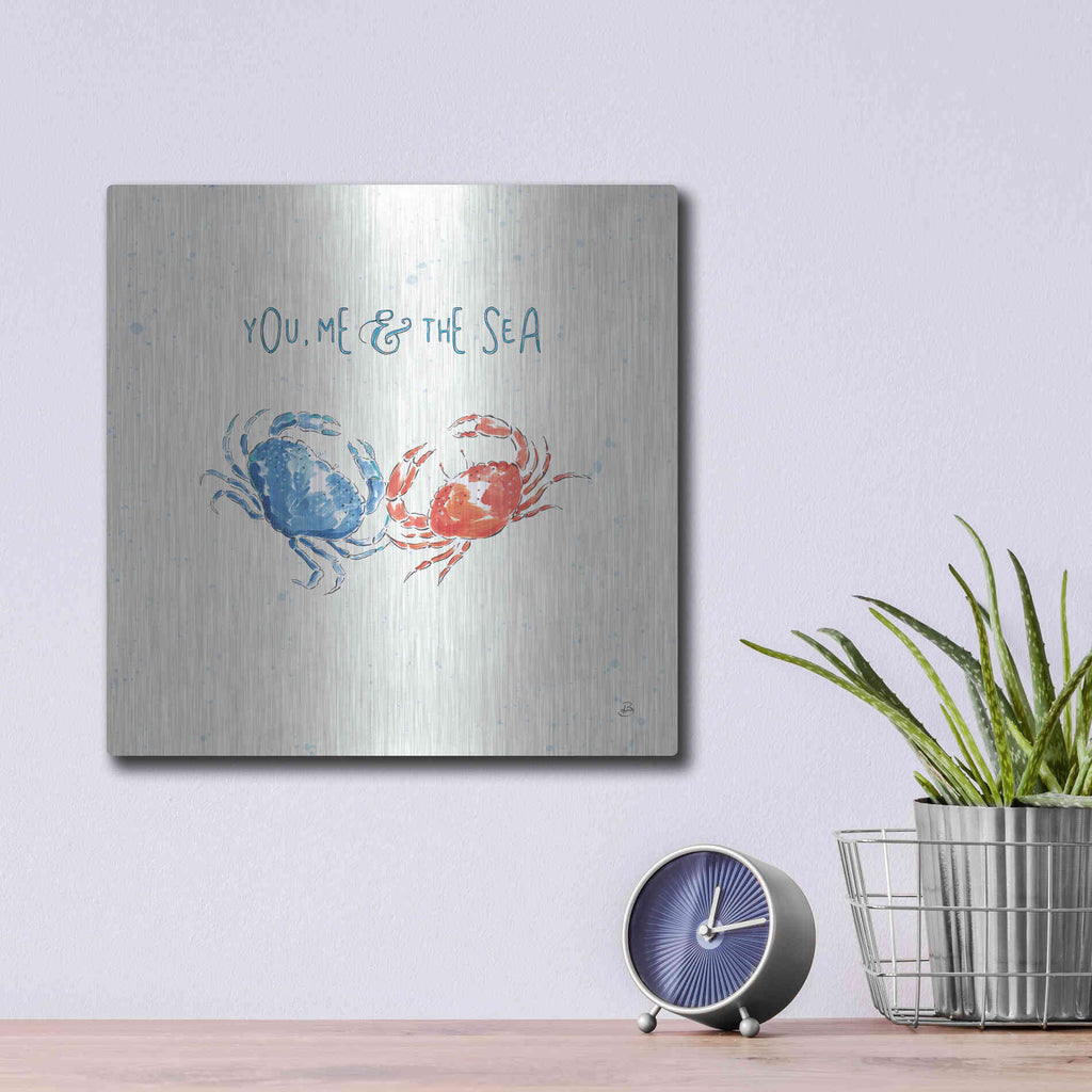Luxe Metal Art 'Maritime V' by Daphne Brissonet, Metal Wall Art,12x12