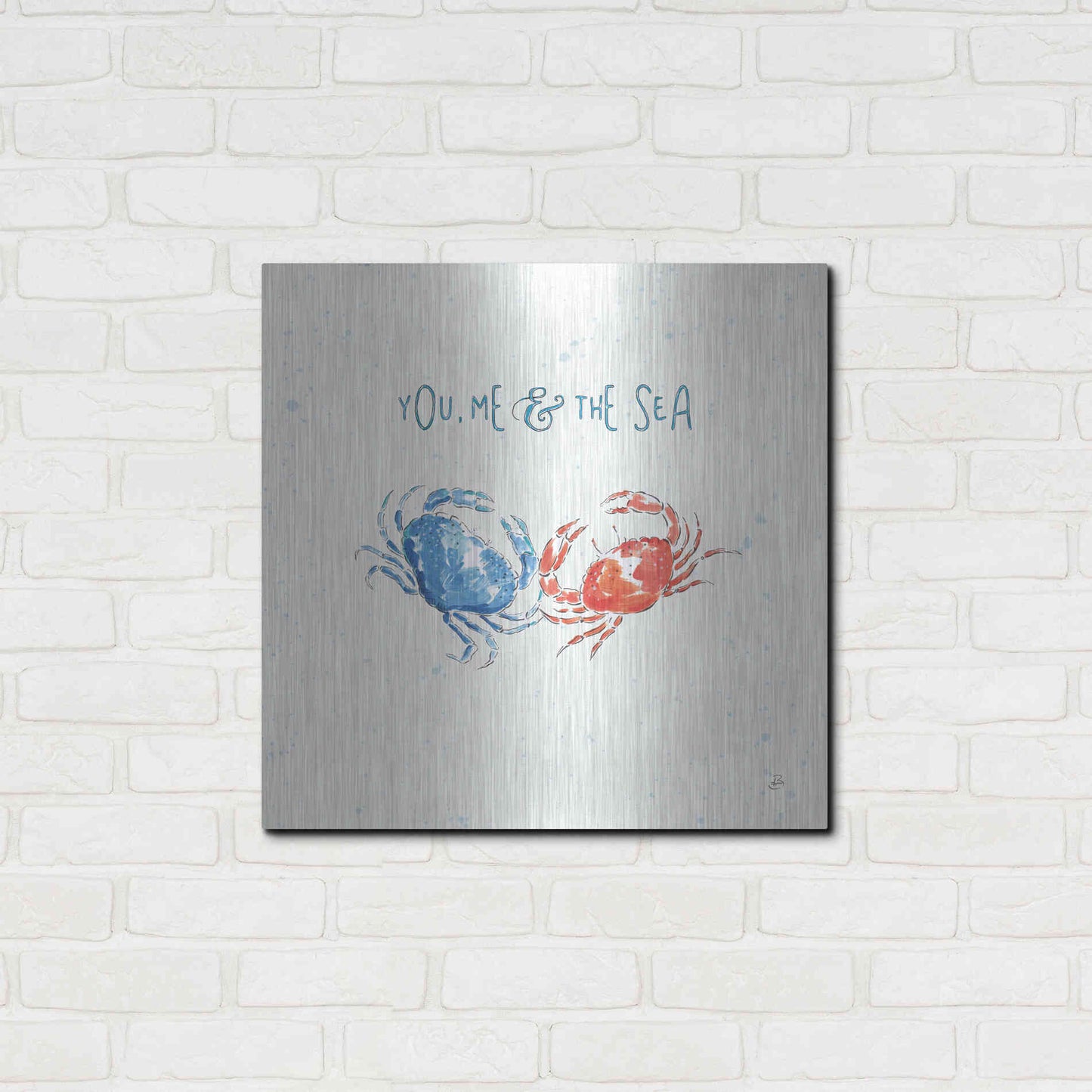 Luxe Metal Art 'Maritime V' by Daphne Brissonet, Metal Wall Art,24x24