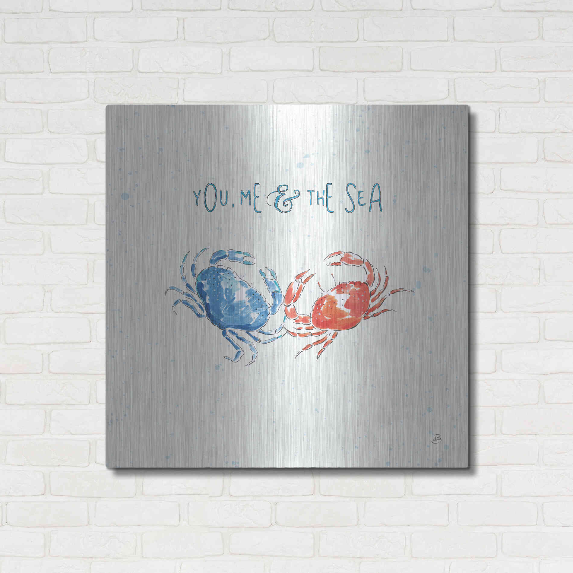 Luxe Metal Art 'Maritime V' by Daphne Brissonet, Metal Wall Art,36x36