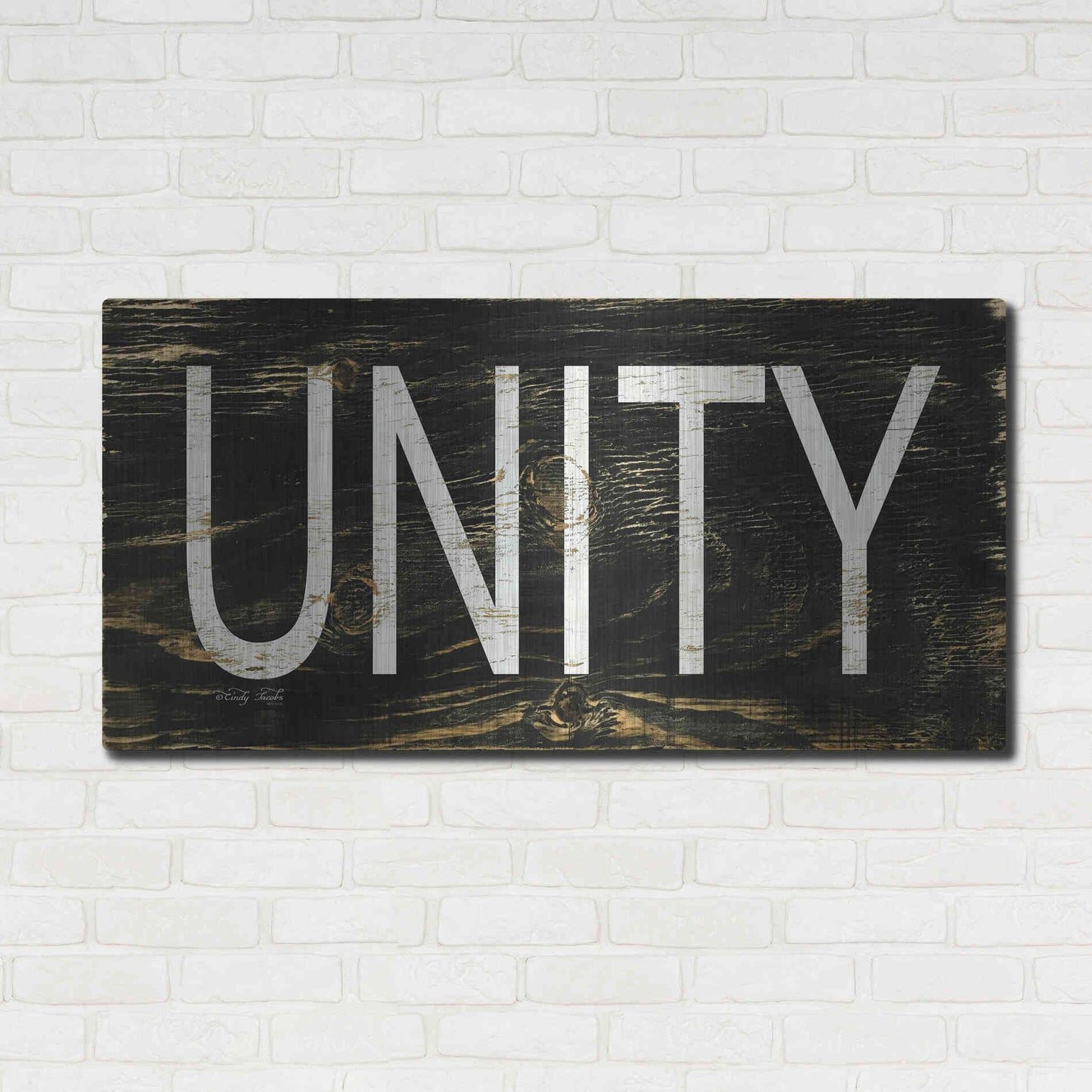 Luxe Metal Art 'Unity' by Cindy Jacobs, Metal Wall Art,48x24