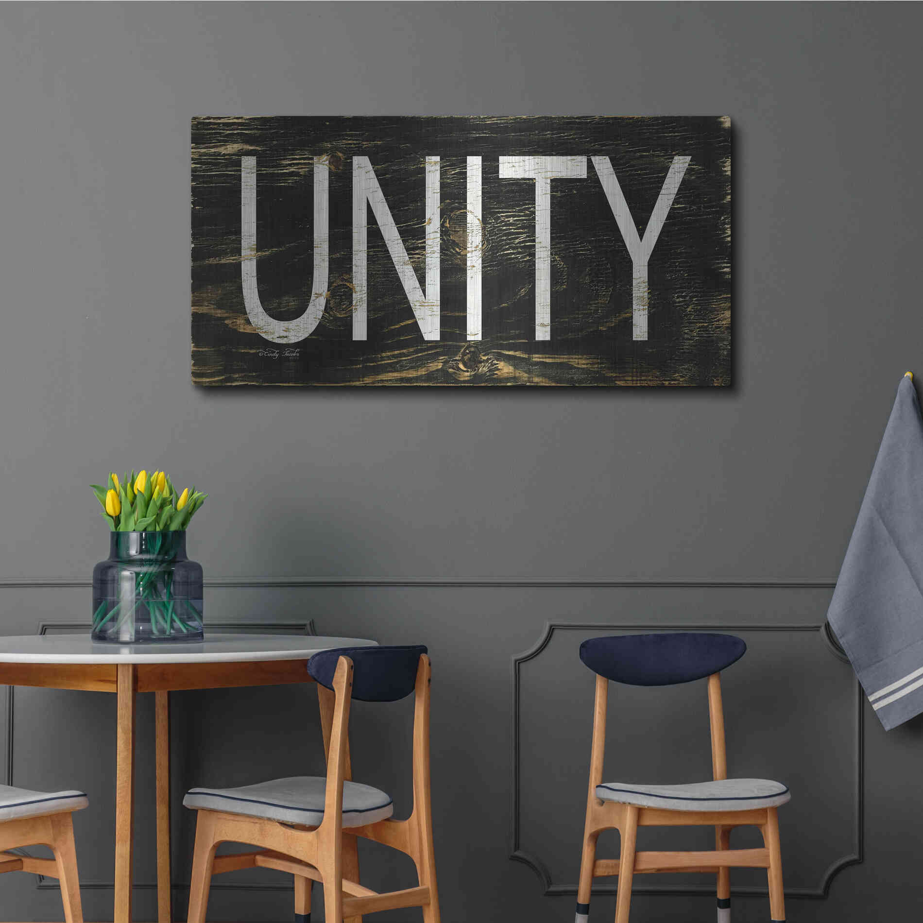 Luxe Metal Art 'Unity' by Cindy Jacobs, Metal Wall Art,48x24