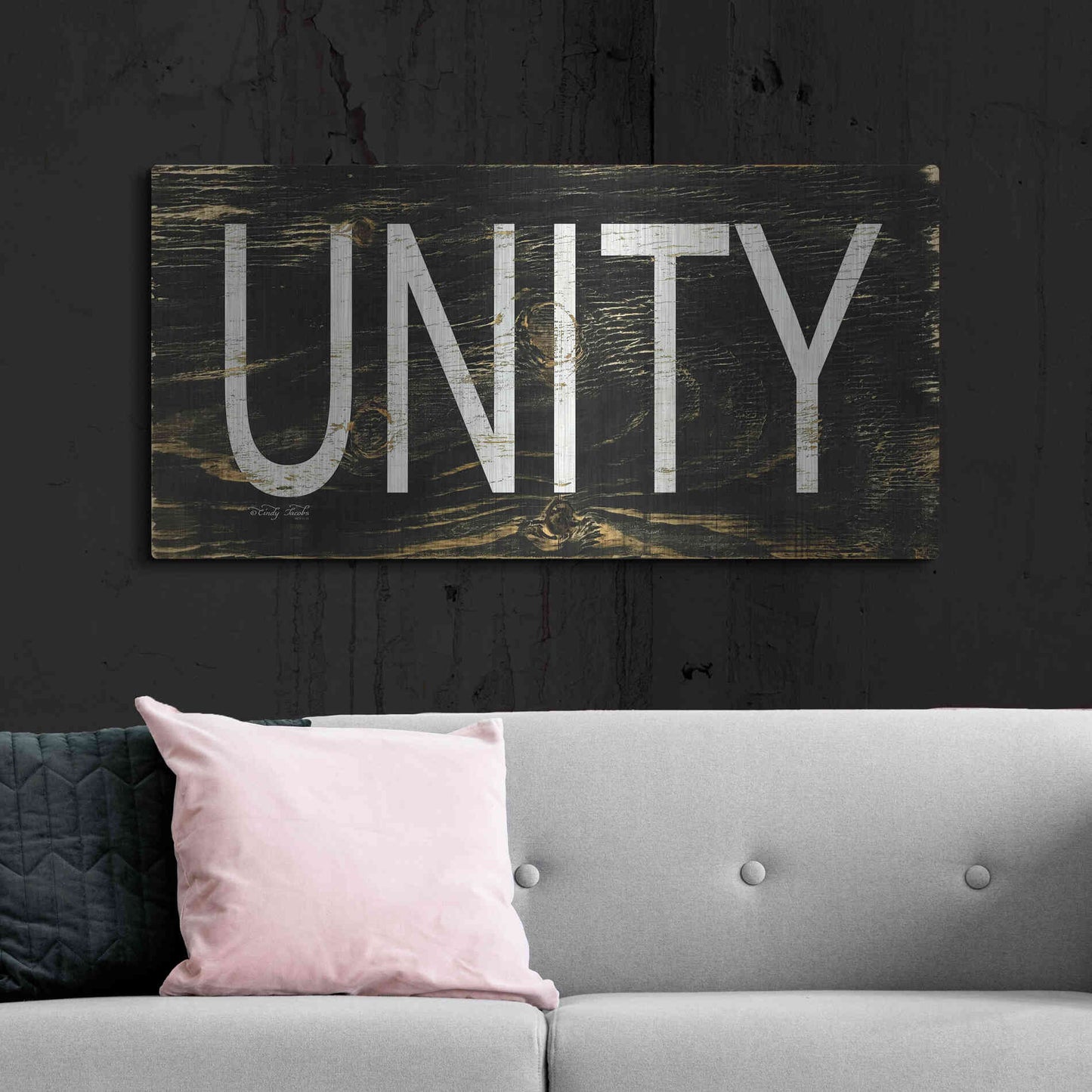 Luxe Metal Art 'Unity' by Cindy Jacobs, Metal Wall Art,48x24