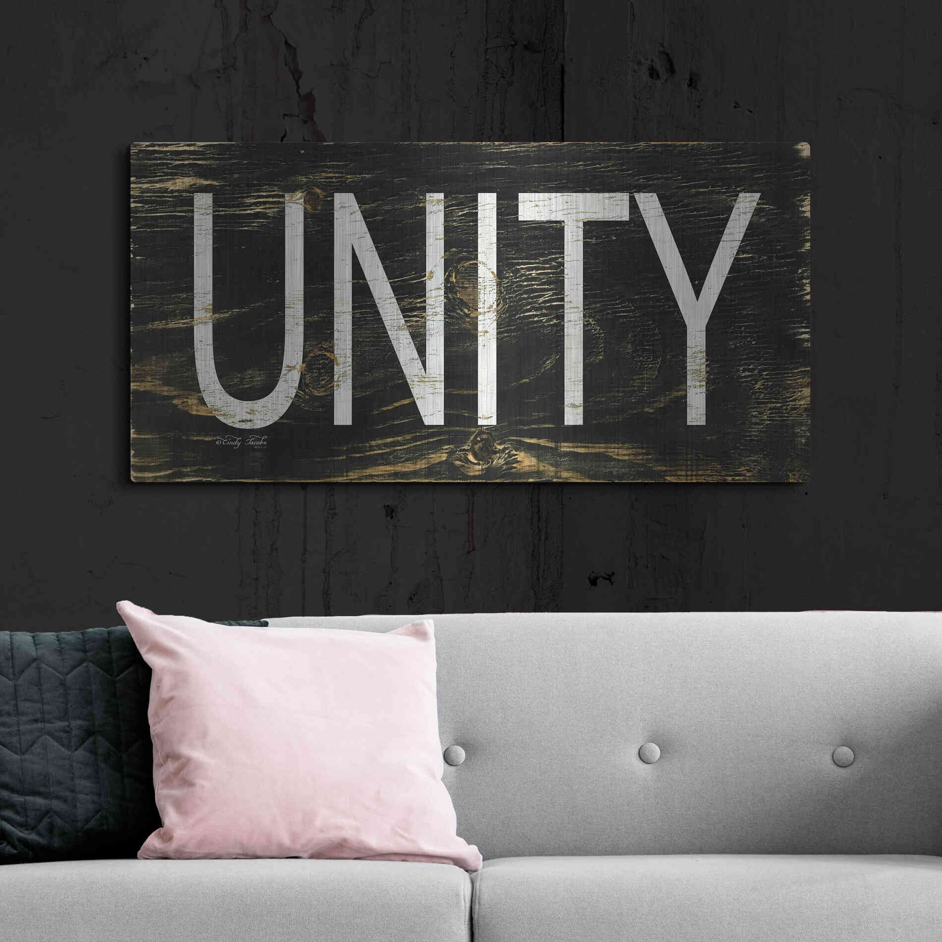 Luxe Metal Art 'Unity' by Cindy Jacobs, Metal Wall Art,48x24