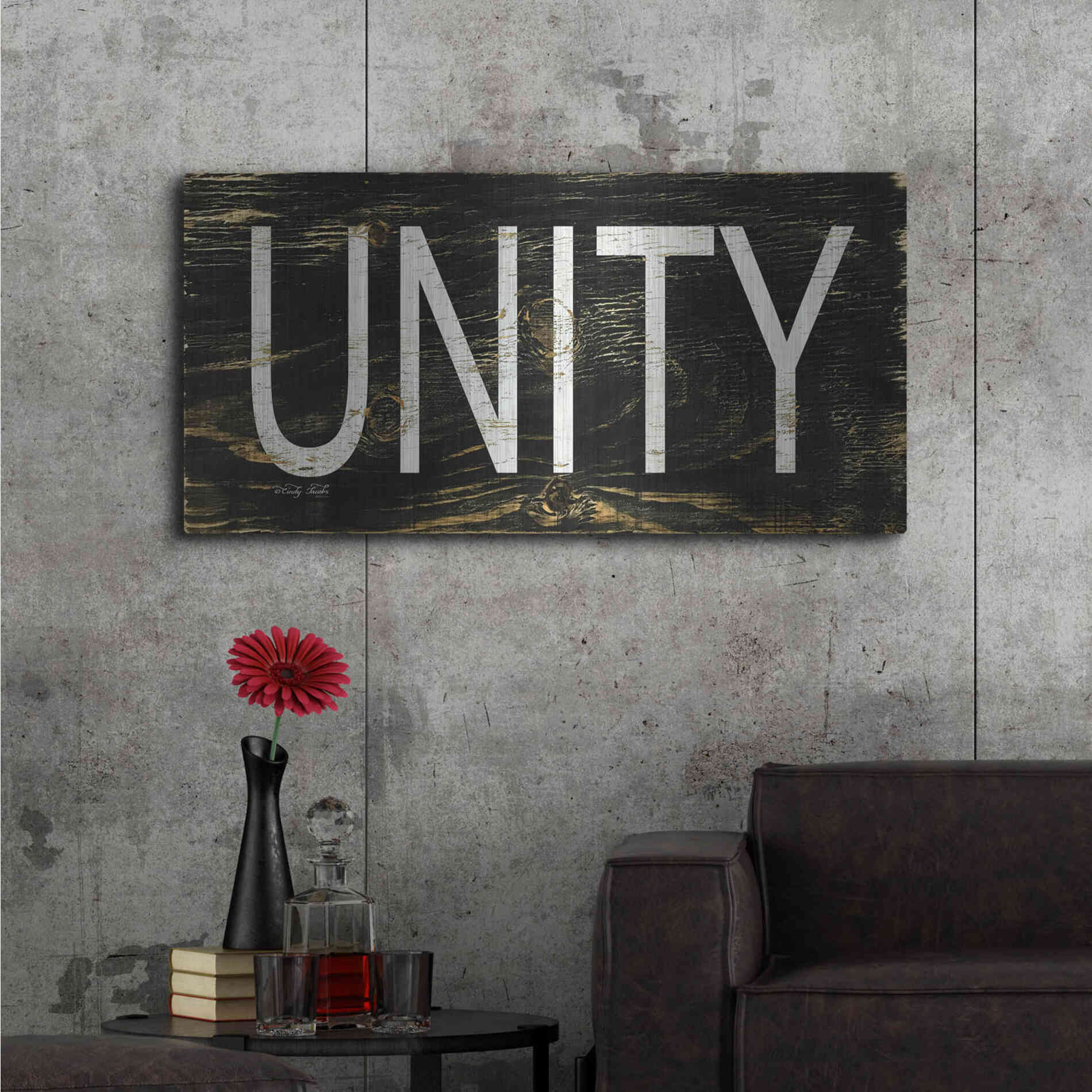 Luxe Metal Art 'Unity' by Cindy Jacobs, Metal Wall Art,48x24