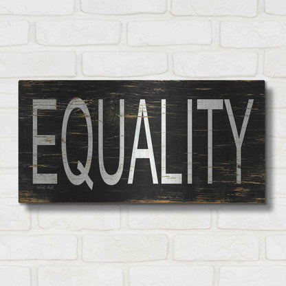Luxe Metal Art 'Equality' by Cindy Jacobs, Metal Wall Art,24x12