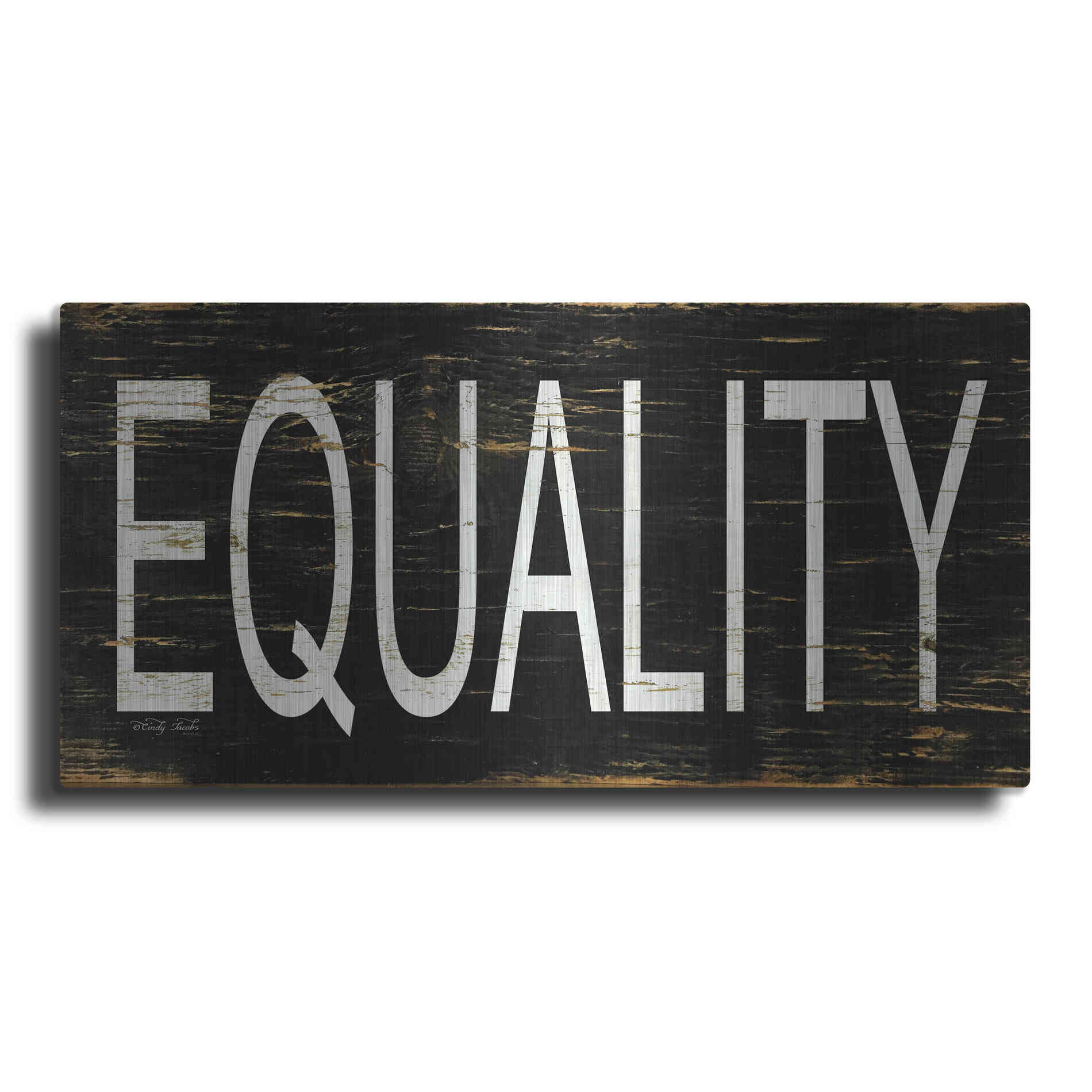 Luxe Metal Art 'Equality' by Cindy Jacobs, Metal Wall Art