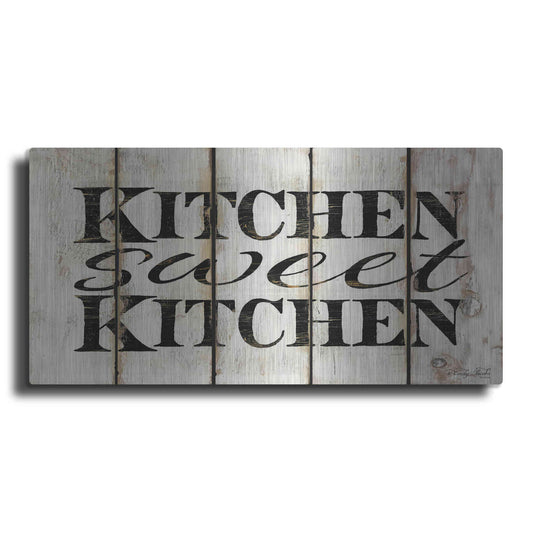 Luxe Metal Art 'Kitchen Sweet Kitchen on Wood Panels' by Cindy Jacobs, Metal Wall Art