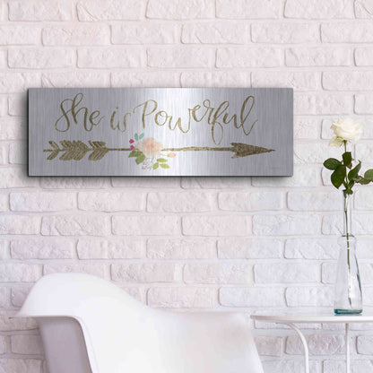 Luxe Metal Art 'Girl Power VII' by Jenaya Jackson, Metal Wall Art,36x12