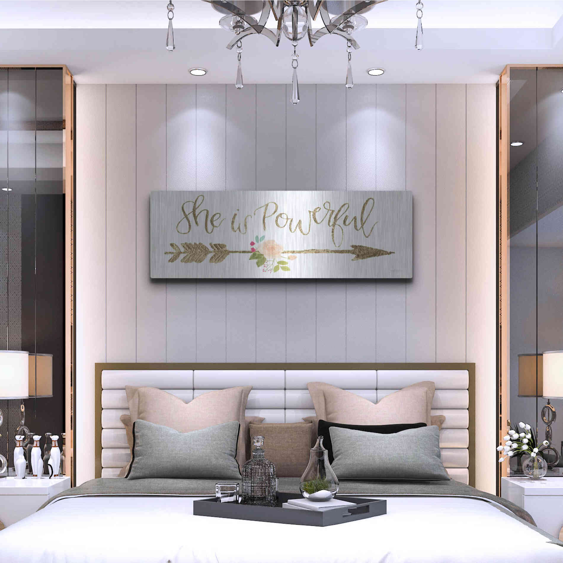 Luxe Metal Art 'Girl Power VII' by Jenaya Jackson, Metal Wall Art,48x16