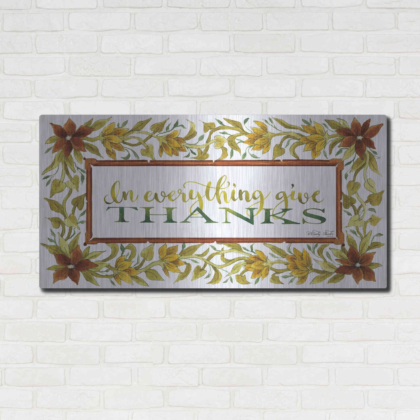 Luxe Metal Art 'In Everything' by Cindy Jacobs, Metal Wall Art,48x24