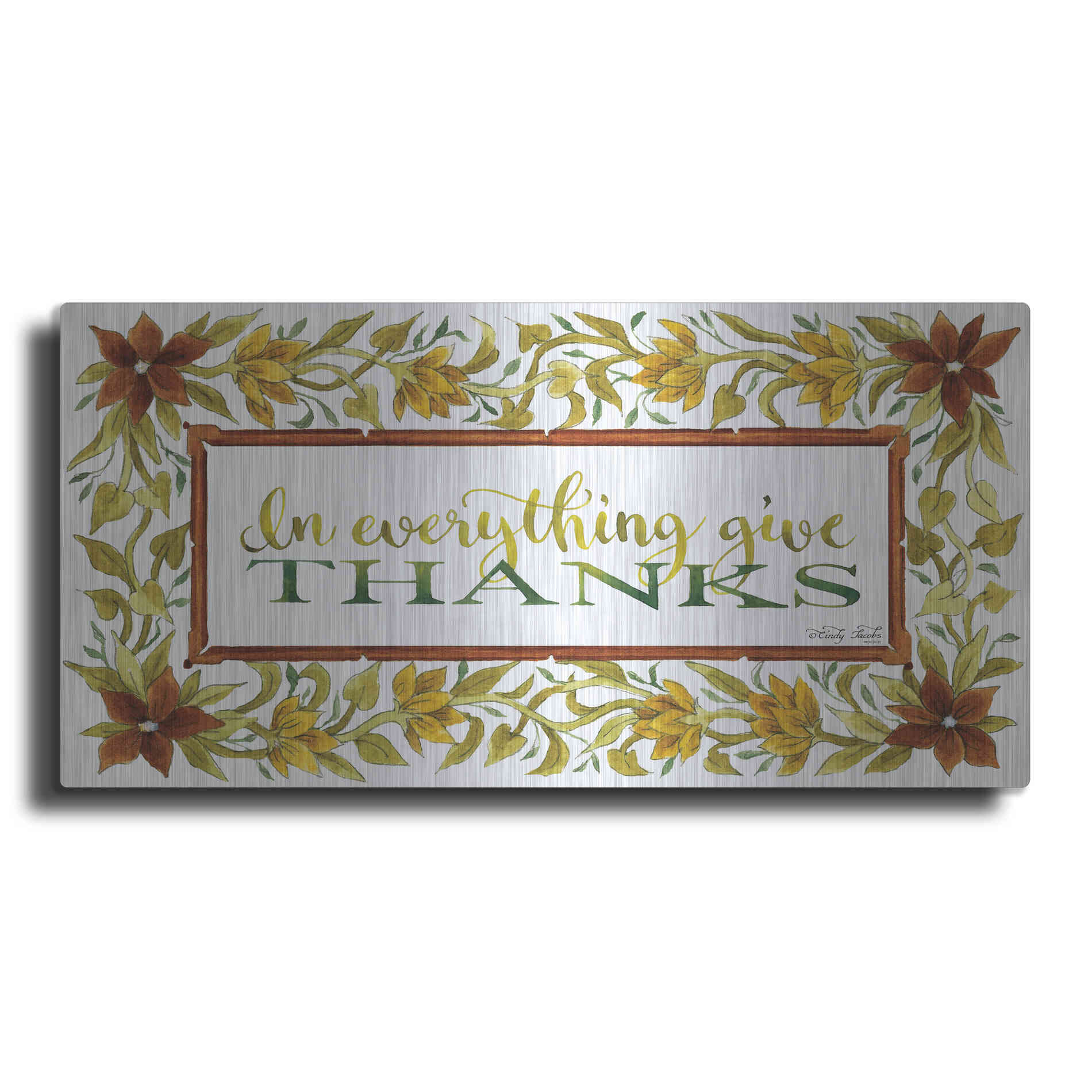 Luxe Metal Art 'In Everything' by Cindy Jacobs, Metal Wall Art