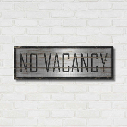 Luxe Metal Art 'No Vacancy' by Cindy Jacobs, Metal Wall Art,36x12