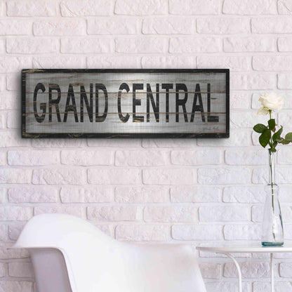 Luxe Metal Art 'Grand Central' by Cindy Jacobs, Metal Wall Art,36x12