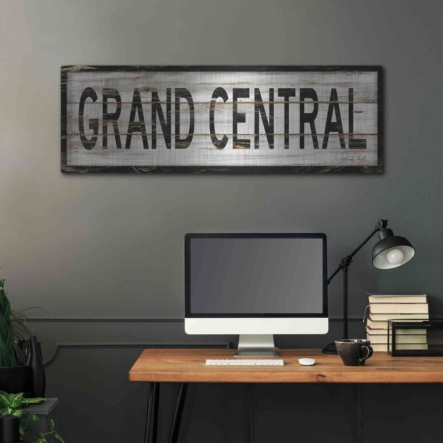 Luxe Metal Art 'Grand Central' by Cindy Jacobs, Metal Wall Art,48x16