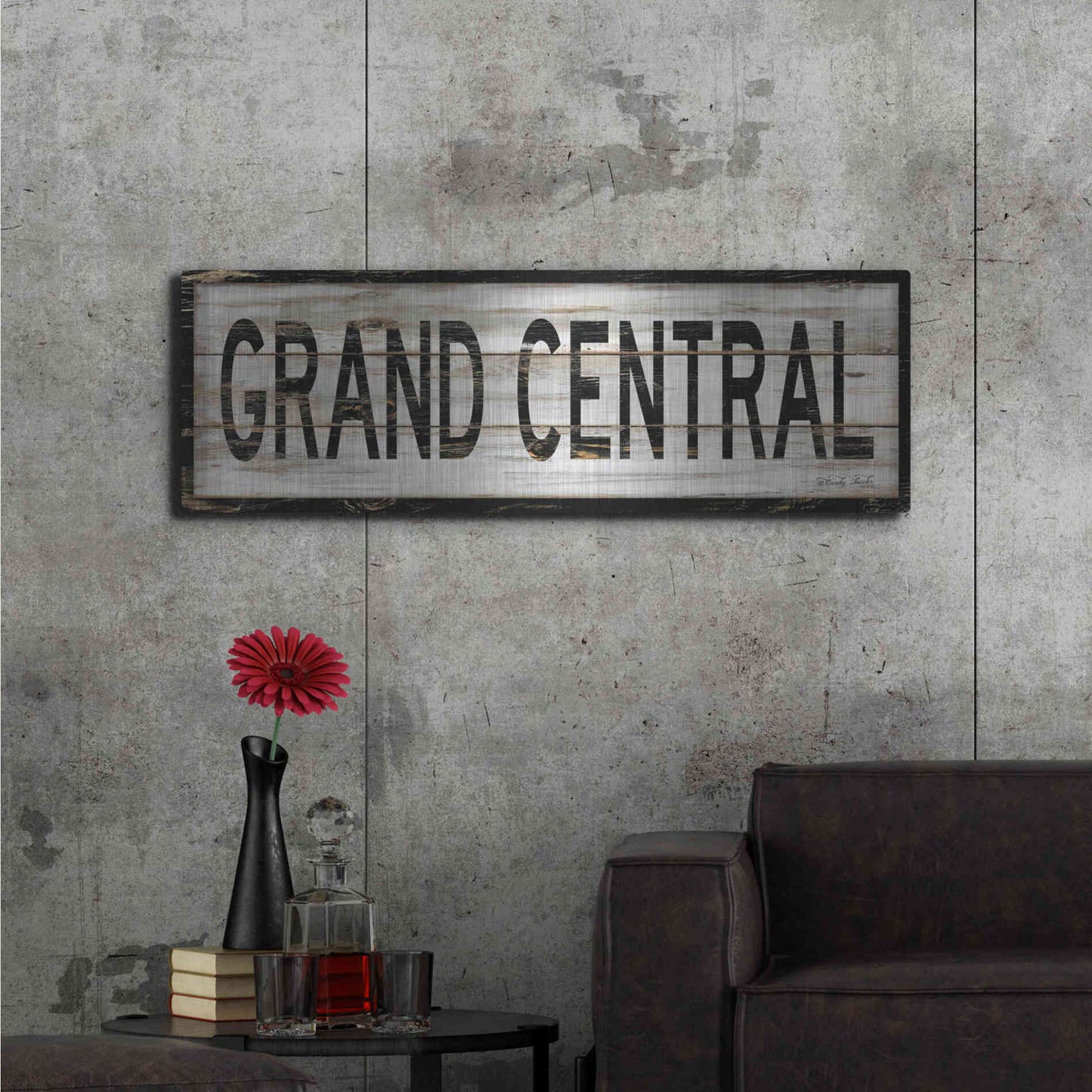 Luxe Metal Art 'Grand Central' by Cindy Jacobs, Metal Wall Art,48x16