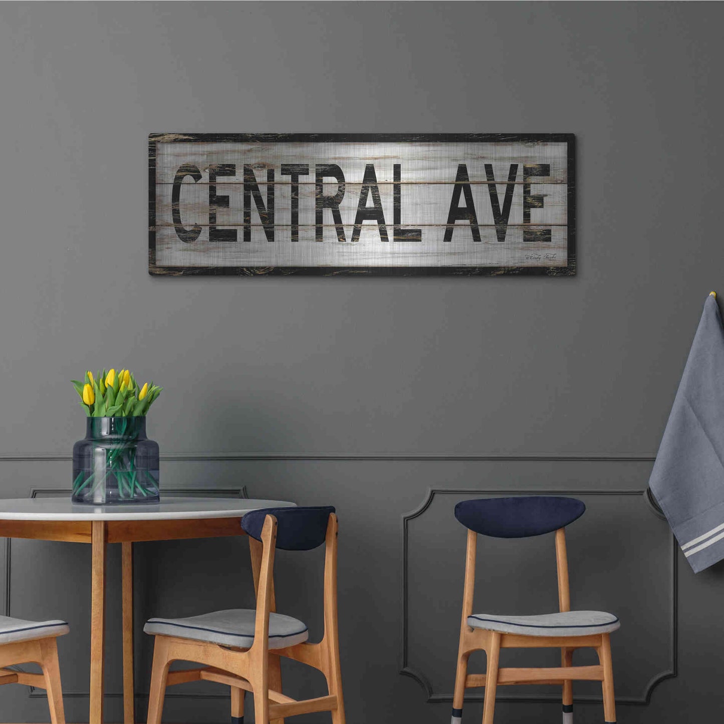 Luxe Metal Art 'Central Ave.' by Cindy Jacobs, Metal Wall Art,48x16