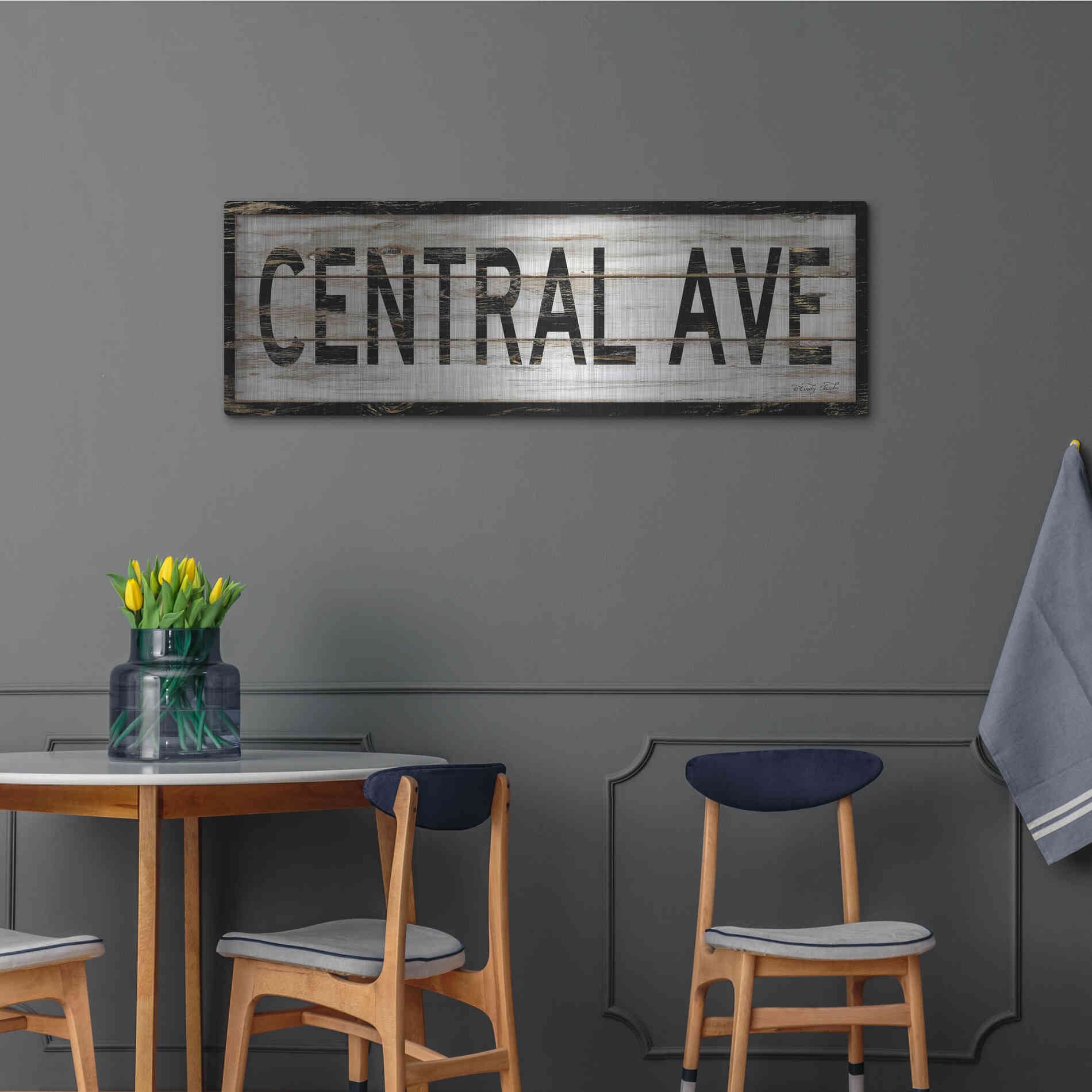 Luxe Metal Art 'Central Ave.' by Cindy Jacobs, Metal Wall Art,48x16