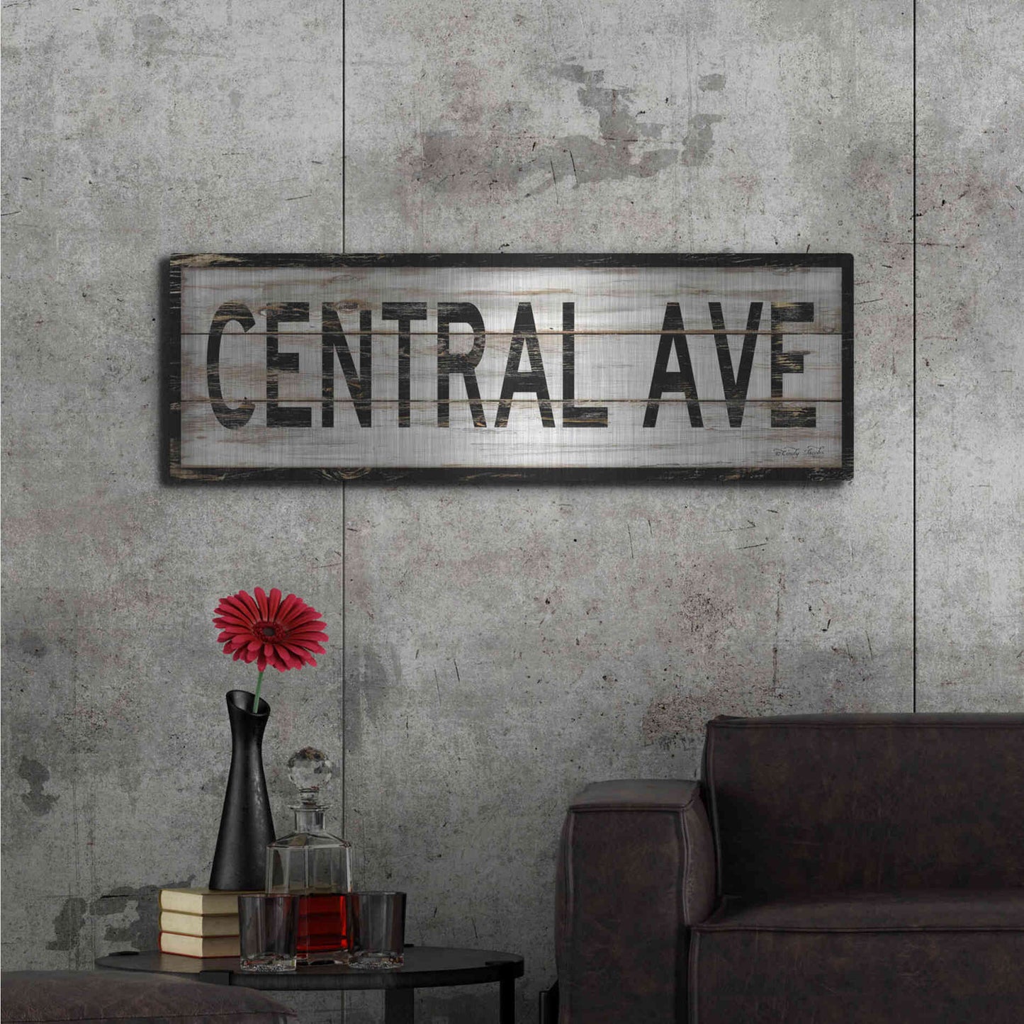 Luxe Metal Art 'Central Ave.' by Cindy Jacobs, Metal Wall Art,48x16