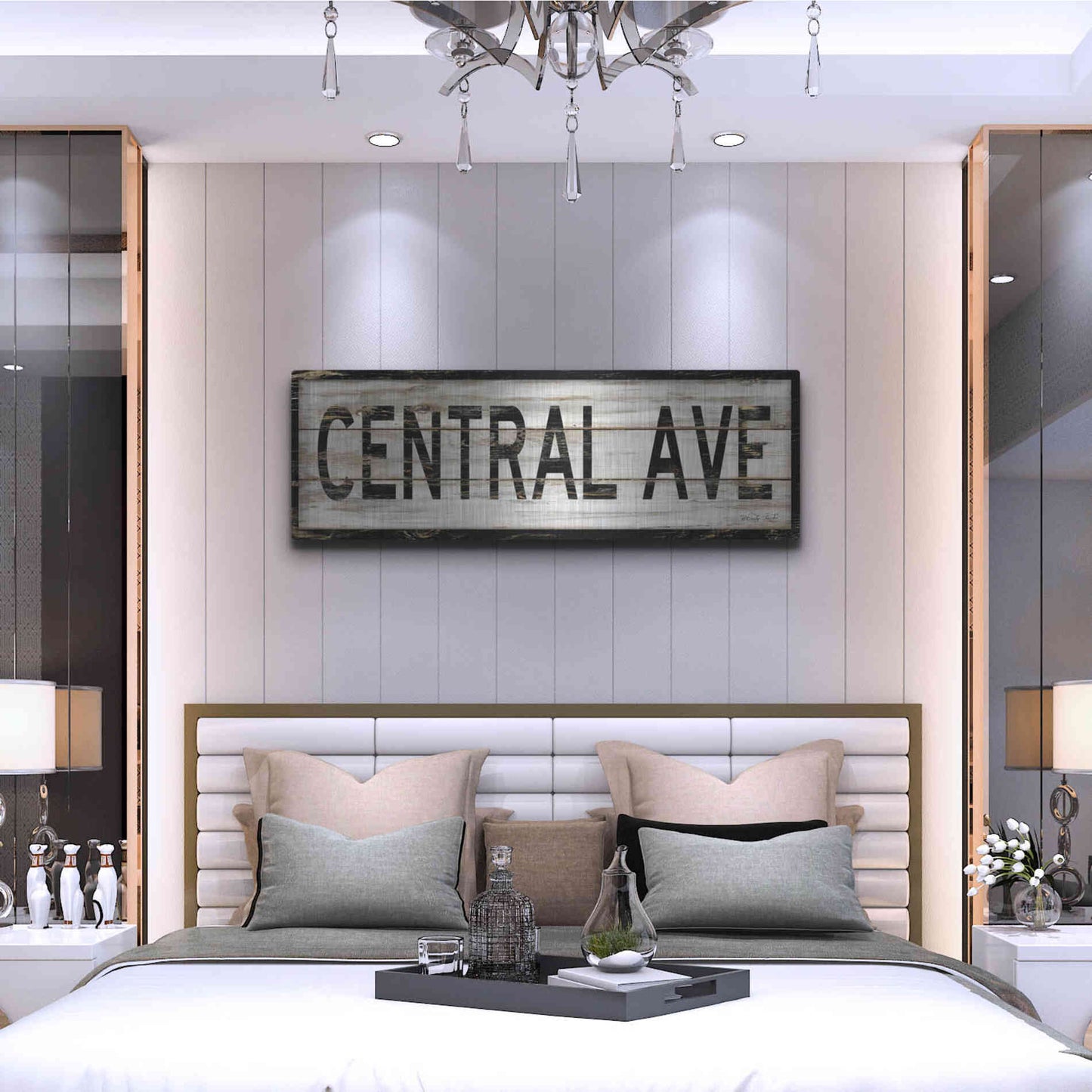 Luxe Metal Art 'Central Ave.' by Cindy Jacobs, Metal Wall Art,48x16