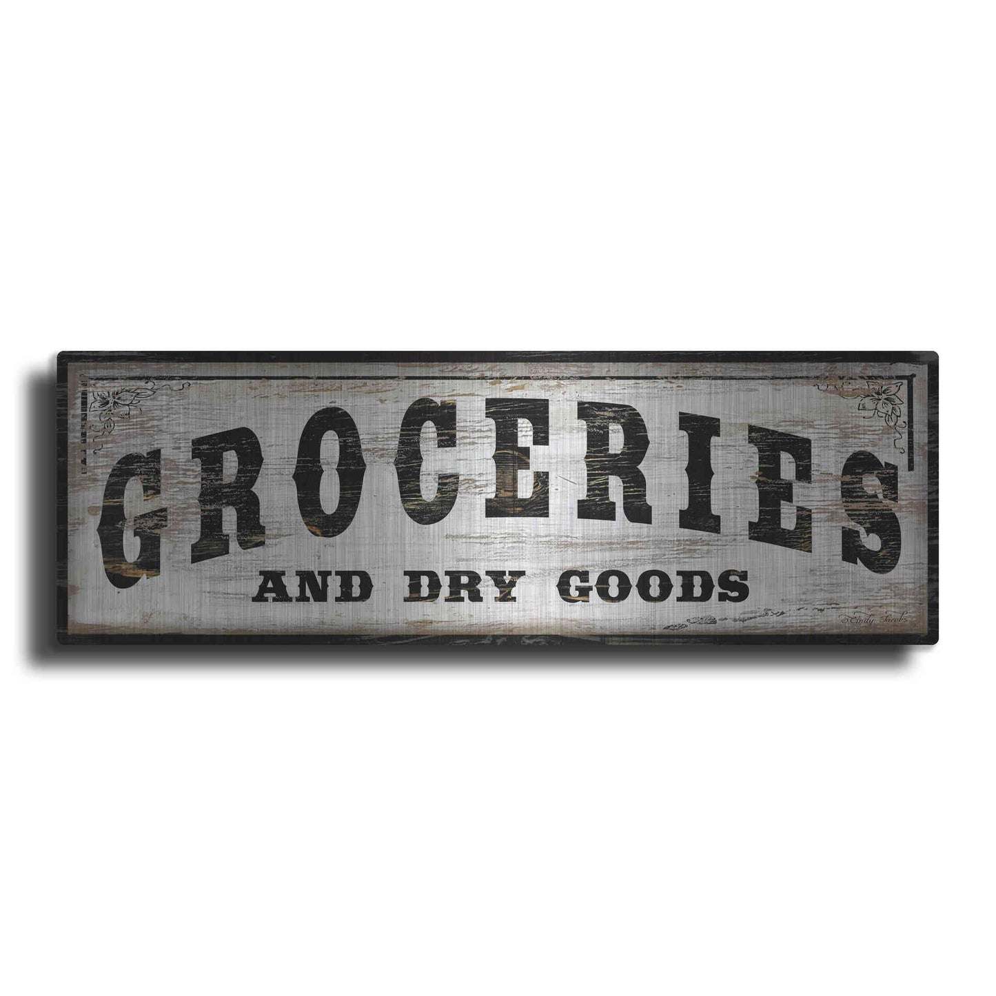 Luxe Metal Art 'Groceries and Dry Goods' by Cindy Jacobs, Metal Wall Art