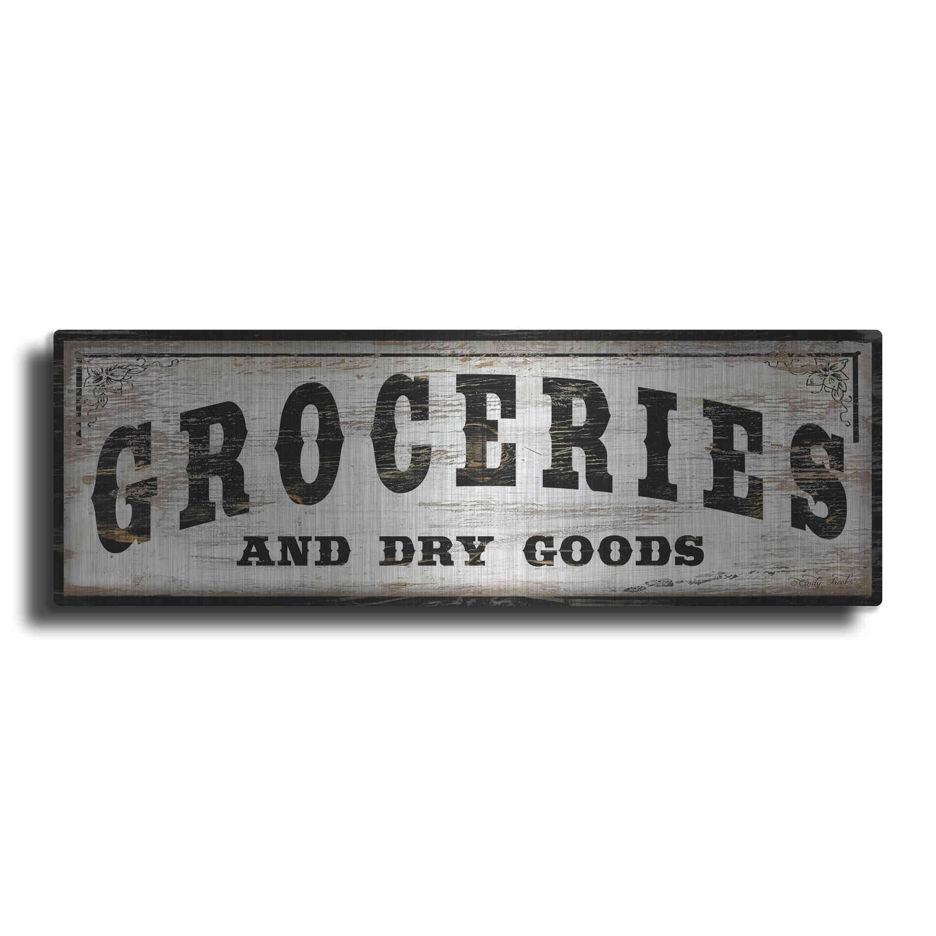 Luxe Metal Art 'Groceries and Dry Goods' by Cindy Jacobs, Metal Wall Art