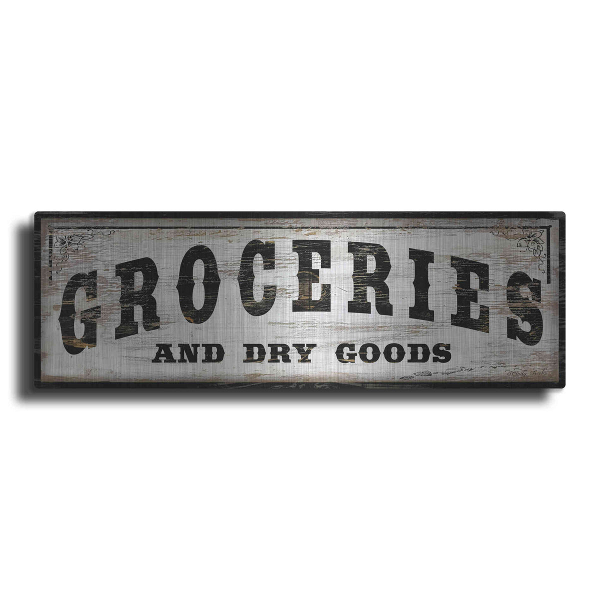 Luxe Metal Art 'Groceries and Dry Goods' by Cindy Jacobs, Metal Wall Art
