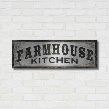 Luxe Metal Art 'Farmhouse Kitchen' by Cindy Jacobs, Metal Wall Art,36x12