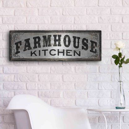 Luxe Metal Art 'Farmhouse Kitchen' by Cindy Jacobs, Metal Wall Art,36x12