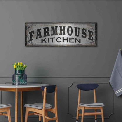 Luxe Metal Art 'Farmhouse Kitchen' by Cindy Jacobs, Metal Wall Art,48x16