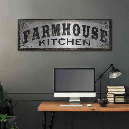 Luxe Metal Art 'Farmhouse Kitchen' by Cindy Jacobs, Metal Wall Art,48x16